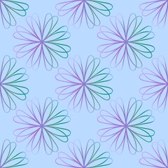 Floral seamless flower and leaves pattern for wrapping paper and clothes print and fabrics and linens and kids