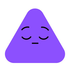 triangle lilac icons with different emotions