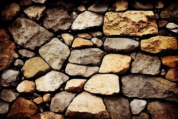Digital Stone Wall Stock Image