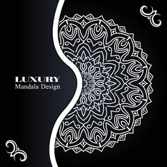 Luxury wedding invitation mandala background