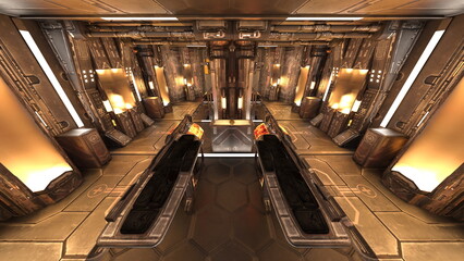 宇宙船内の検査室 © tsuneomp