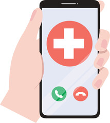 Mobile doctor. Healthcare consulting web service. Hospital support online.