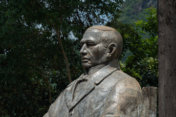 Fototapeta na wymiar Statue of Benito Juarez, at Guelatao, Oaxaca, Mexico