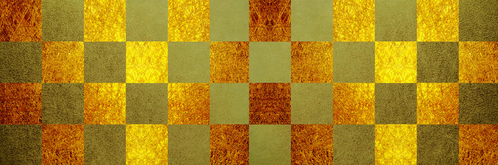 金色のある市松模様