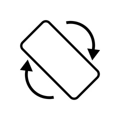 Rotate smart phone. Device rotation icon. Vector isolated on white background.