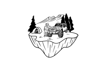 off road 4x4 xtream overland america in Silhouette Svg cut file
