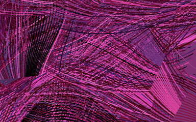 Dark Pink vector background with abstract shapes.