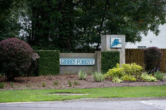 A Sign For The Gibbs Forest Subdivision Of Crowfield Plantation