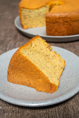 Bolu pisang or banana cake is a cake made from bananas, flour, sugar, butter and other ingredients. It has a sweet, savory taste and the smell of bananas is really delicious