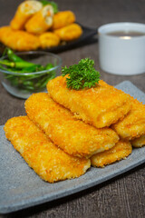 Risol with creamy ragout filling. snacks that are cooked by frying, have a savory taste
