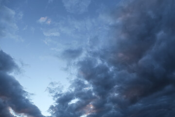Obraz na płótnie Canvas Picturesque view of blue sky with clouds