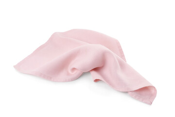 Fabric napkin for table setting on white background