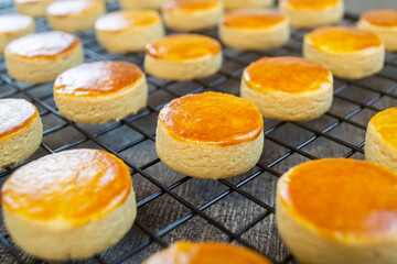 peanut cookies or kue kacang, are pastries made from various ingredients such as wheat flour, peanut butter, milk powder cooked in an oven. has a delicious and savory taste, perfect for Eid cakes