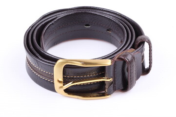 Male elegant belt isolated on the white