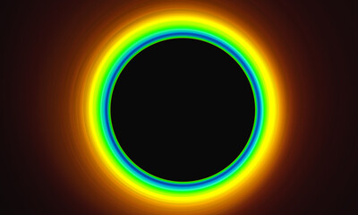 dark circle in the center of the glowing circle gradation