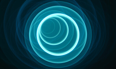 glowing blue circle stack background