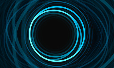 abstract glowing blue circle stack background