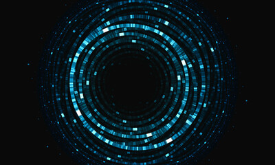 abstract glowing blue circle stack background