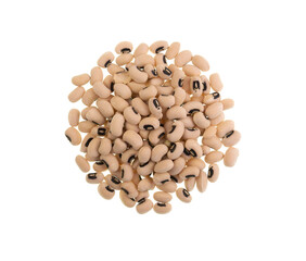 Pulses – Black-Eyed Beans on White Background