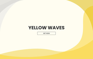Yellow waves background template