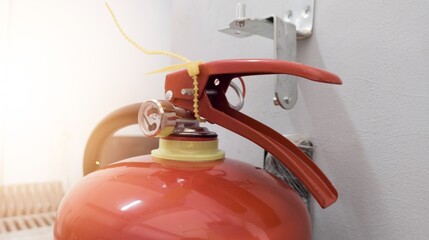 a fire extinguisher or what is called an APAR is a tool to extinguish a fire when a fire occurs, in the form of a tube containing powder as an extinguishing medium.