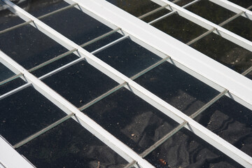 abstract background (detail of cold frame greenhouse)
