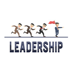 business leadership design character on white back