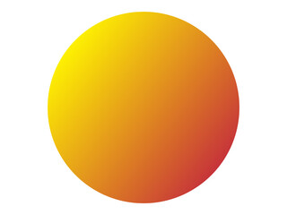 circle sphere gradient yellow and dark yellow