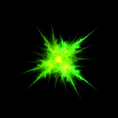 image of a green explosion