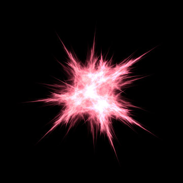 A Picture Of A Pink Explosion Ray