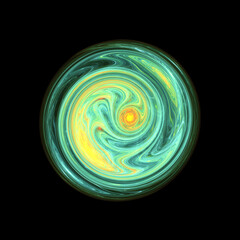 circle with abstract shape inside