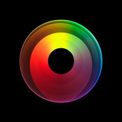 circle with gradation of various colors