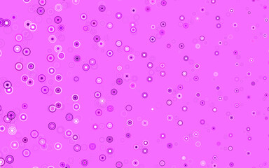 Light Purple vector background with bubbles.