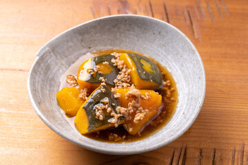 かぼちゃのそぼろ煮