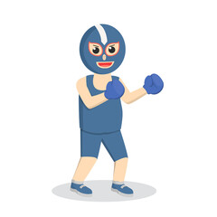 fighter ready to attack design character on white background