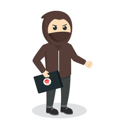 Hacker design character on white background