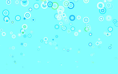 Fototapeta na wymiar Light Blue, Green vector template with circles.