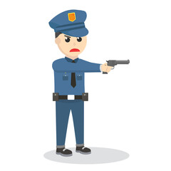Police With Gun design on white background