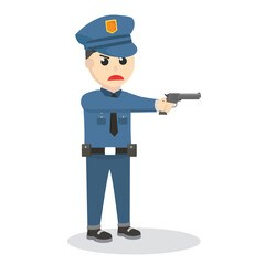 Police With Gun design on white background