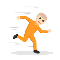 prisoner caught design character on white background