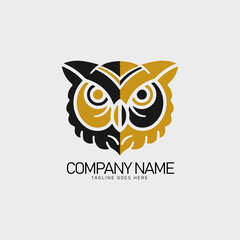 Simple Modern Owl Head Design