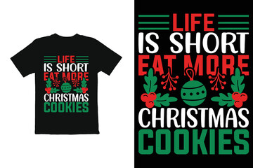 Christmas t shirt design vector. Christmas day cooking plan