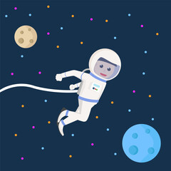 Spaceman job design character on white background