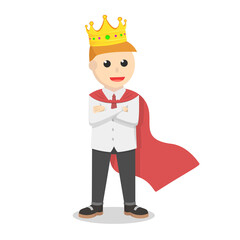 The King job design character on white background