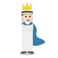 The King of arabian design character on white background