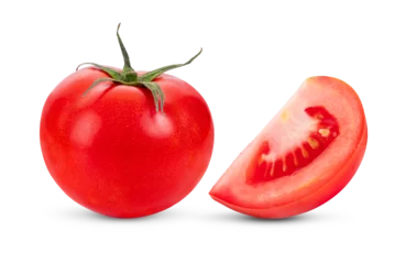 Fotobehang Fresh tomato isolated on transparent png © supamas