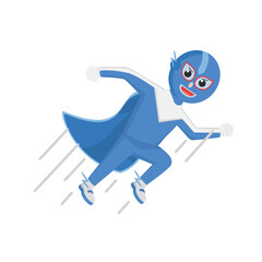 superhero flying in the sky  design character on white background