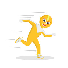 superhero running fast design character on white background