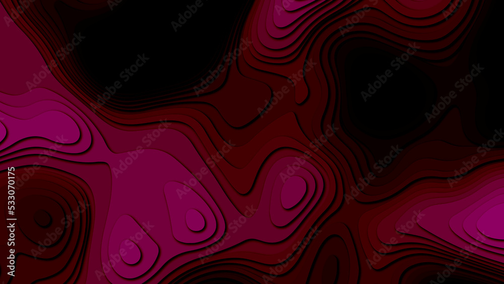 Wall mural abstract red background with circles .modern and creative papercut and color multi layer gradient on