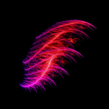 burning purple wings abstract image